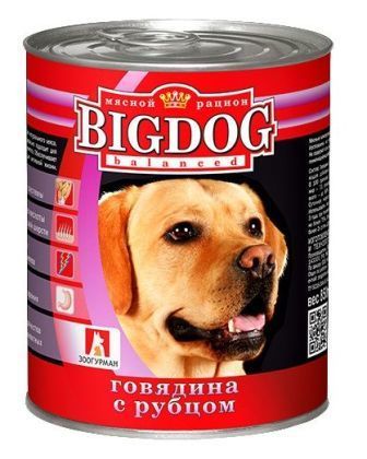 BIG DOG (Биг Дог) - Консервы для собак Говядина с рубцом 850 гр
