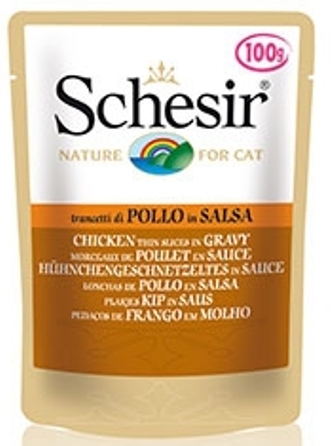 Schesir (Шезир) - Паучи для кошек кусочки курицы в соусе сальса 100 гр