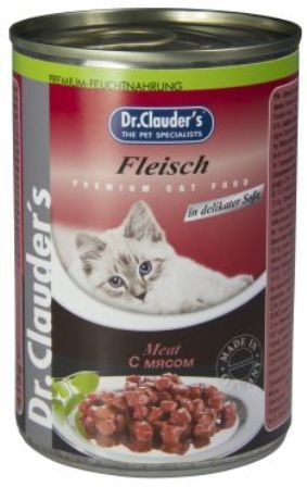 Dr. Clauder’s (Др. Клаудер’с) - Консервы для кошек Кусочки в соусе - Мясо (говядина) 415 гр