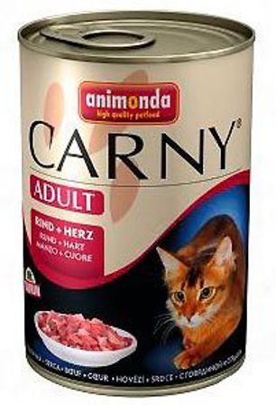 Animonda Carny Adult Beef&Heart (Анимонда Карни Эдалт Биф энд Харт) - Консервы для взрослых кошек с говядиной и сердцем 400 гр 