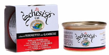 Schesir (Шезир) - Консервы для кошек с тунцом и креветками 85 гр