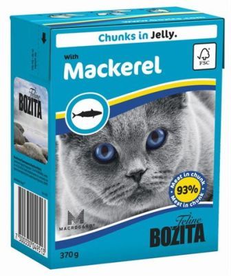 Bozita Super Premium (Бозита Супер Премиум) - Кусочки в желе для кошек со скумбрией 370 гр