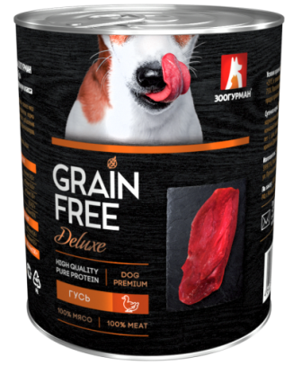 Grain Free Dog - Консервы для собак Гусь 350 гр