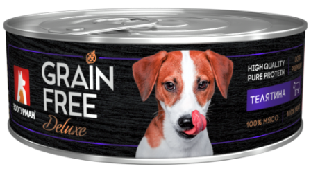 Grain Free Dog - Консервы для собак Телятина 100 гр