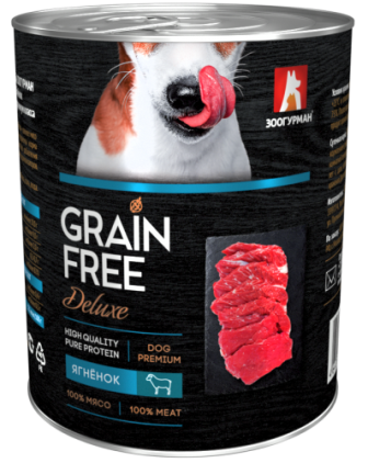 Grain Free Dog - Консервы для собак Ягненок 350 гр