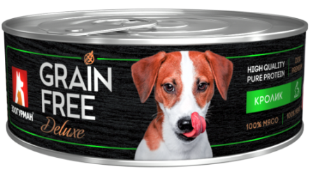 Grain Free Dog - Консервы для собак Кролик 100 гр