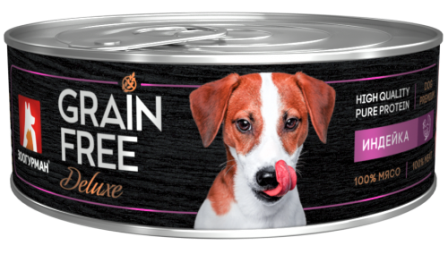 Grain Free Dog - Консервы для собак Индейка 100 гр