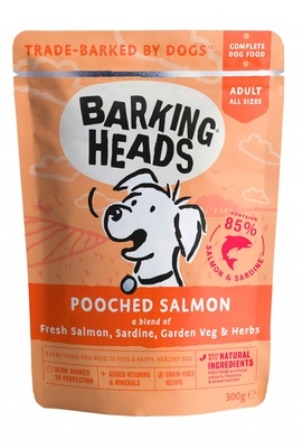 Barking Heads - Паучи для собак с лососем и сардинами Мисочку оближешь 300 гр