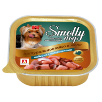 Смолли Дог - Ламистер для собак Индейка с потрошками 100 гр