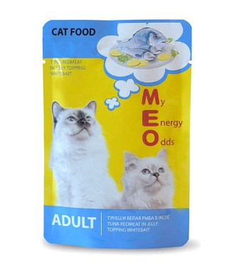 Me-o - Пауч для кошек Тунец и белая рыба в желе №10 80 гр