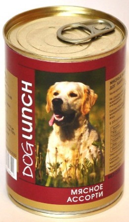 Dog Lunch (Дог Ланч) - Консервы для собак Мясное ассорти 410 гр