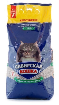 Сибирская Кошка - Наполнитель для кошек Супер 7 л (комкующийся)