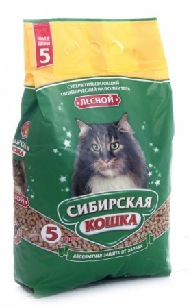Сибирская Кошка - Наполнитель для кошек Лесной 10 л (древесный)
