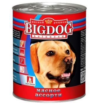 BIG DOG (Биг Дог) - Консервы для собак Мясное ассорти 850 гр