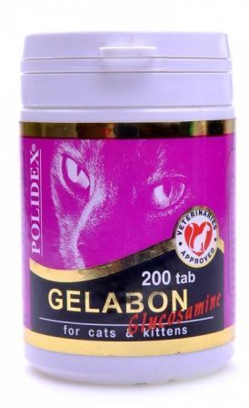 Polidex Gelabon (Полидекс Гелабон) - Витаминная добавка для кошек для профилактики и лечения заболеваний опорно-двигательного аппарата 200 таб.