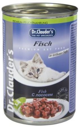 Dr. Clauder's (Др. Клаудер'с) - Консервы для кошек Кусочки в соусе - Лосось 415 гр