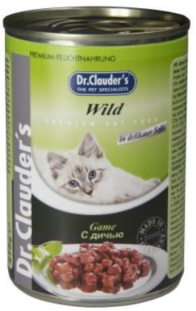 Dr. Clauder's (Др. Клаудер'с) - Консервы для кошек Кусочки в соусе - Дичь 415 гр