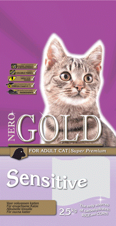 Nero Gold Super Premium Adult Sensitive Lamb 32/18 (Неро Голд Супер Премиум Эдалт Сенситив Лэмб 32/18) – Сухой корм для взрослых кошек всех пород с чувствительным пищеварением (ягненок) 18 кг