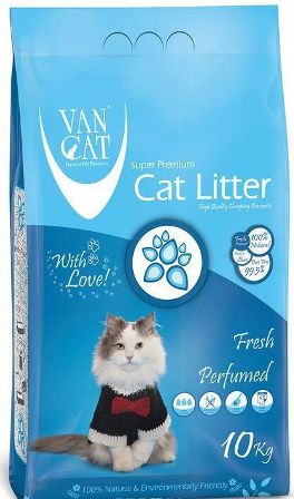 VanCat (ВанКэт) - Комкующийся наполнитель бентонитовый, с ароматом марсельского мыла, без пыли 10 кг