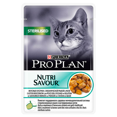 Pro Plan (Про План) - Для стерилизованных кошек Океаническая Рыба/желе 85 гр