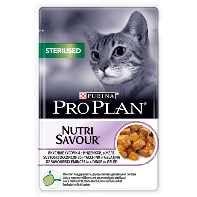 Pro Plan (Про План) - Для стерилизованных кошек Индейка/желе 85 гр