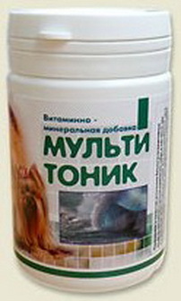 Мультитоник Здоровая шерсть - Витаминная добавка для кожи и шерсти для собак 130 гр