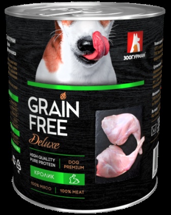 Grain Free Dog - Консервы для собак Кролик 350 гр