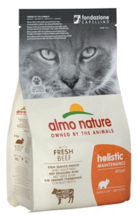 Almo Nature Adult Cat Beef &amp;Rice (Алмо Натюр Эдалт Кэт Биф энд Райс) - Cухой корм для взрослых кошек всех пород (говядина с коричневым рисом) 0,4 кг