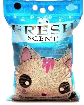 FRESH SCENT - Наполнитель комкующийся Свежесть БЕЗ ЗАПАХА 10 л