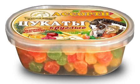 Цукаты круглые Ассорти 600 гр
