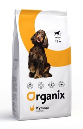 Organix (Органикс) - Корм для взрослых собак с курицей и цельным рисом 18 кг