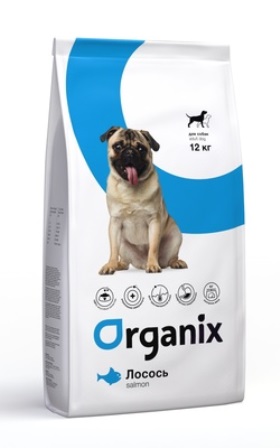 Organix (Органикс) - Корм для взрослых собак со свежим лососем и рисом 10 кг