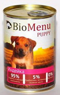 BioMenu Puppy (БиоМеню Паппи) - Консервы для щенков Индейка 410 гр