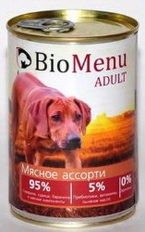 BioMenu Adult (БиоМеню Эдалт) - Консервы для собак Мясное ассорти 410 гр
