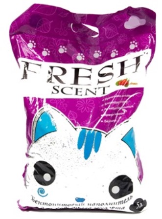 FRESH SCENT - Наполнитель комкующийся Свежесть КЛУБНИКА 10 л