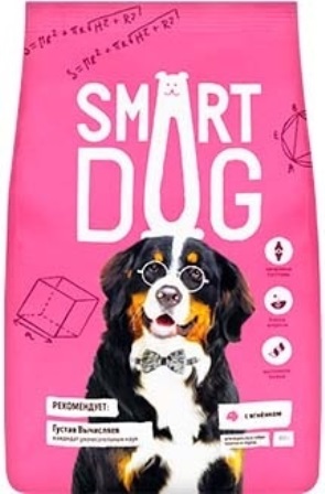 Smart Dog - Для взрослых собак крупных пород с ягненком 12 кг