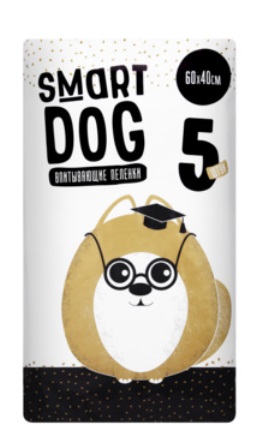 Smart Dog - Впитывающие пеленки для собак 60*40, 5 шт.