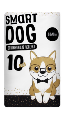 Smart Dog - Впитывающие пеленки для собак 60*40, 10 шт.