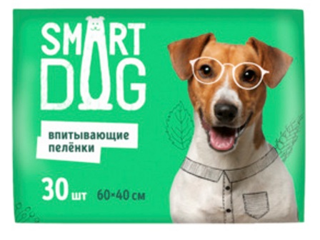Smart Dog - Впитывающие пеленки для собак 60*40, 30 шт.
