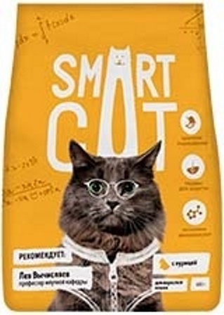 Smart Cat - Для взрослых кошек с курицей 0,4 кг