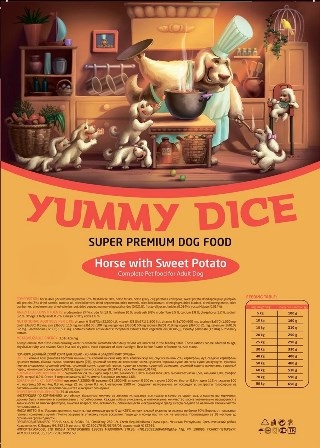 Yummi Dice - Сухой корм для собак с Кониной 12 кг
