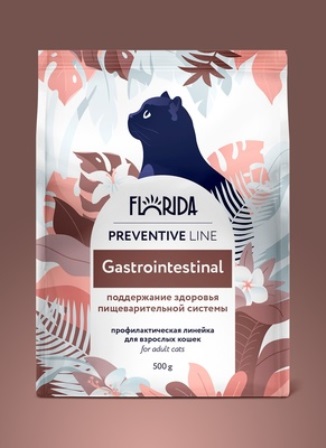 Florida Gastrointestinal - Сухой корм для кошек Поддержание здоровья пищеварительной системы 1,5 кг