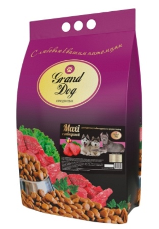 Grand Dog - MAXI с говядиной для средних и крупных пород 10 кг