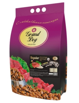 Grand Dog - Regular корм на основе рубца для взрослых собак средних и крупных пород 3 кг