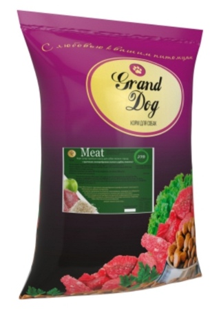 Grand Dog - Meat корм супер премиум класса для собак мелких пород с кусочками говяжьх мясопродуктов 3 кг