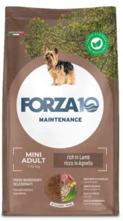 Forza Mini Maintenance Agnello con Riso 24/12 - Корм для взрослых собак мелких пород из ягненка с рисом (уменьшает вероятность появления аллергии или пищевой непереносимости) 2 кг