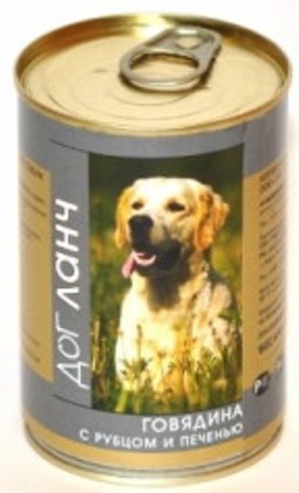 Dog Lunch (Дог Ланч) - Консервы для собак Говядина-рубец-печень 410 гр