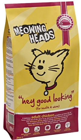 Meowing Heads Hey Good Looking (Мяуинг Хэдз Хэй Гуд Лукинг) - Корм для взрослых кошек всех пород (с курицей) 4 кг