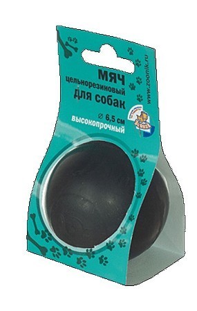 Зооник - Игрушка для собак Мяч цельнорезиновый средний 6,5 см